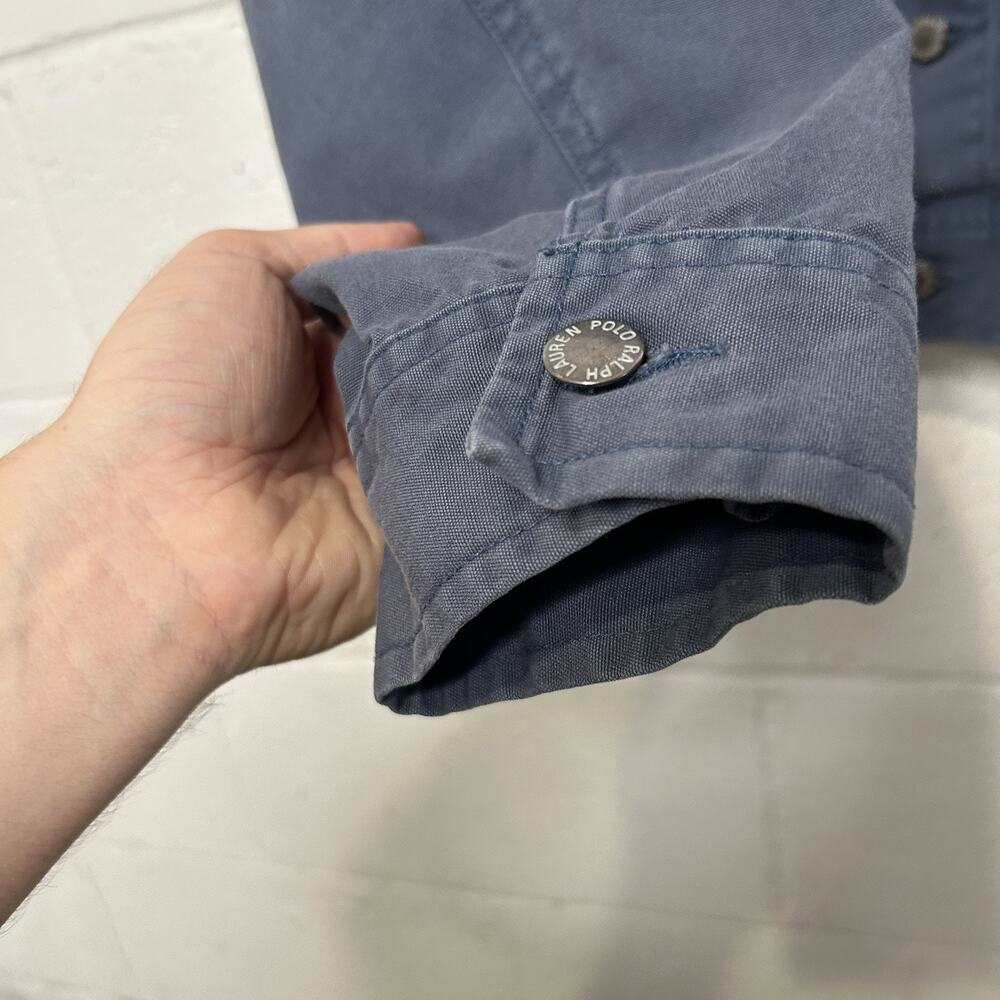 Vintage Polo Ralph Lauren Cotton 101-J Trucker Jacket “Blue” - Picture 6 of 7